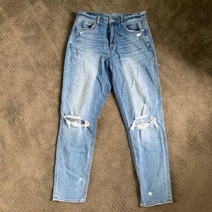 American Eagle High Waisted Distressed Mom Jeans